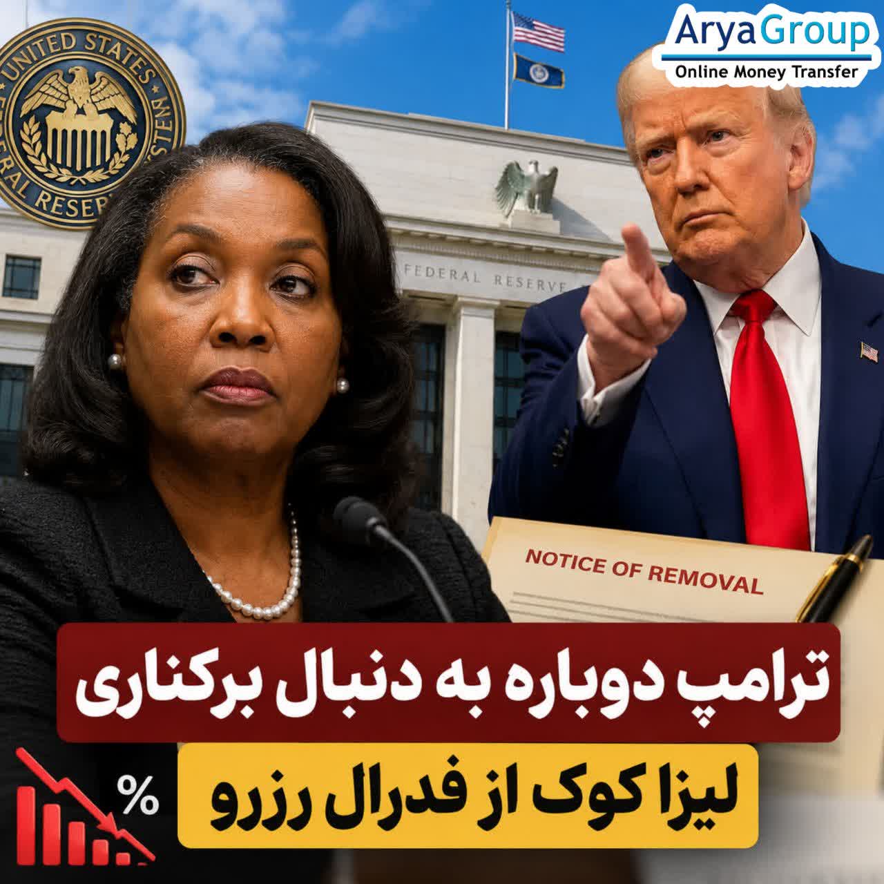 دونالد ترامپ بار دیگر تلاش برای برکناری لیزا کوک از هیئت‌مدیره فدرال رزرو را آغاز کرده است؛ اقدامی که در بحبوحه اختلافات بر سر نرخ بهره و تورم آمریکا انجام می‌شود.