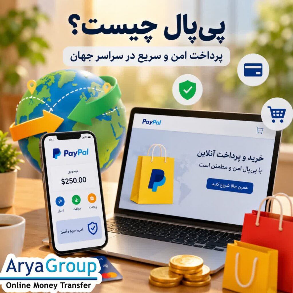 پی‌پال چیست و چه کاربردی دارد؟ با خدمات، مزایا، معایب و روش استفاده از PayPal برای پرداخت و انتقال پول آشنا شوید.