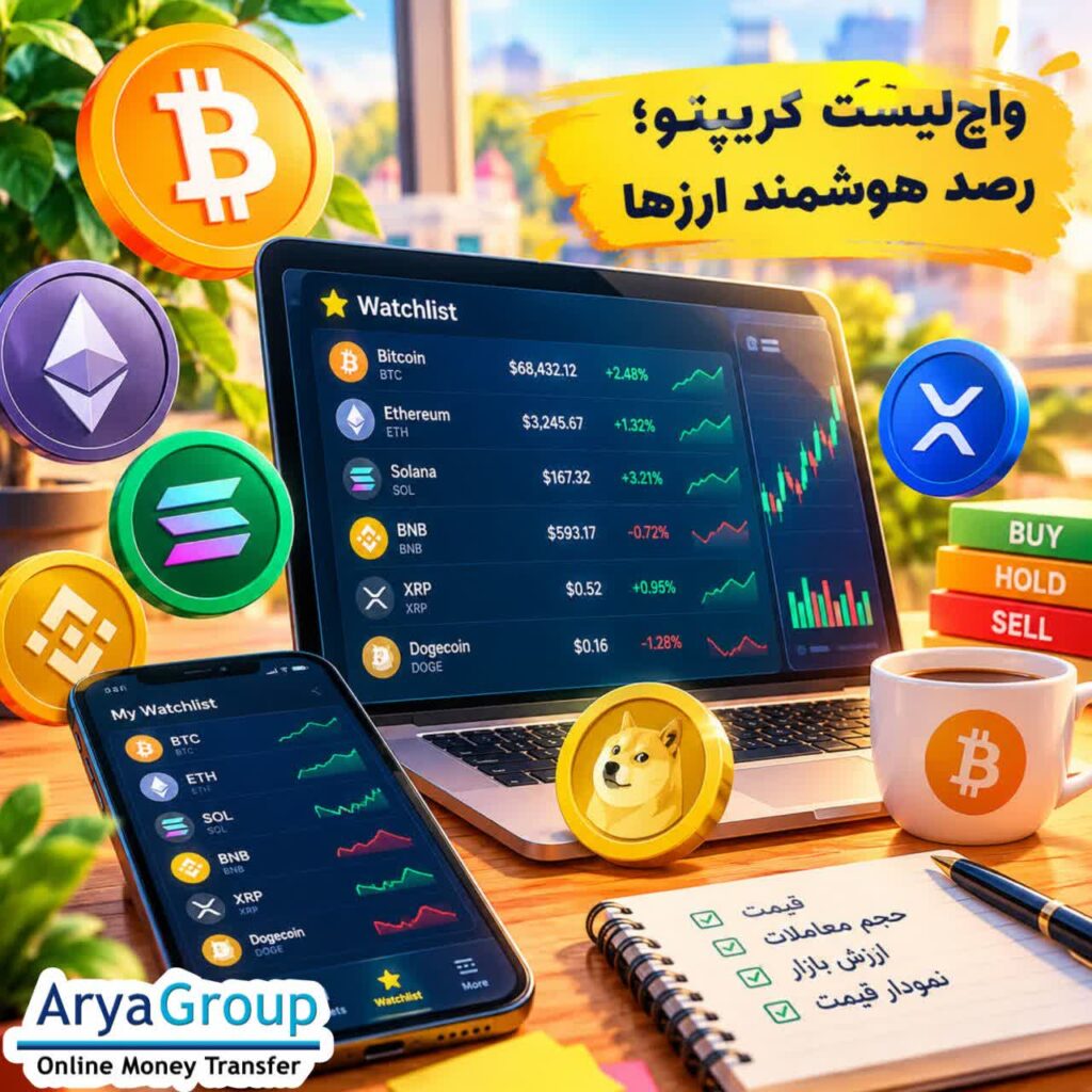 واچ‌لیست در ارز دیجیتال چیست؟ با نحوه کار واچ‌لیست، تفاوت آن با پرتفوی و روش استفاده از آن برای رصد و تحلیل بهتر کوین‌ها و توکن‌ها آشنا شوید.