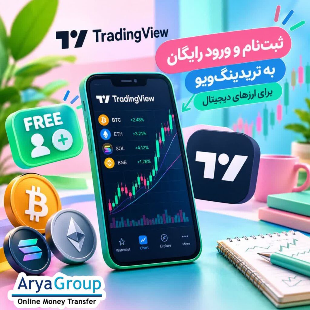 با ثبت‌نام و ورود رایگان به تریدینگ‌ویو، معامله‌گران ارز دیجیتال می‌توانند به نمودارهای کاربردی، اطلاعات بازار، ابزارهای تحلیل تکنیکال و جامعه جهانی معامله‌گران دسترسی داشته باشند