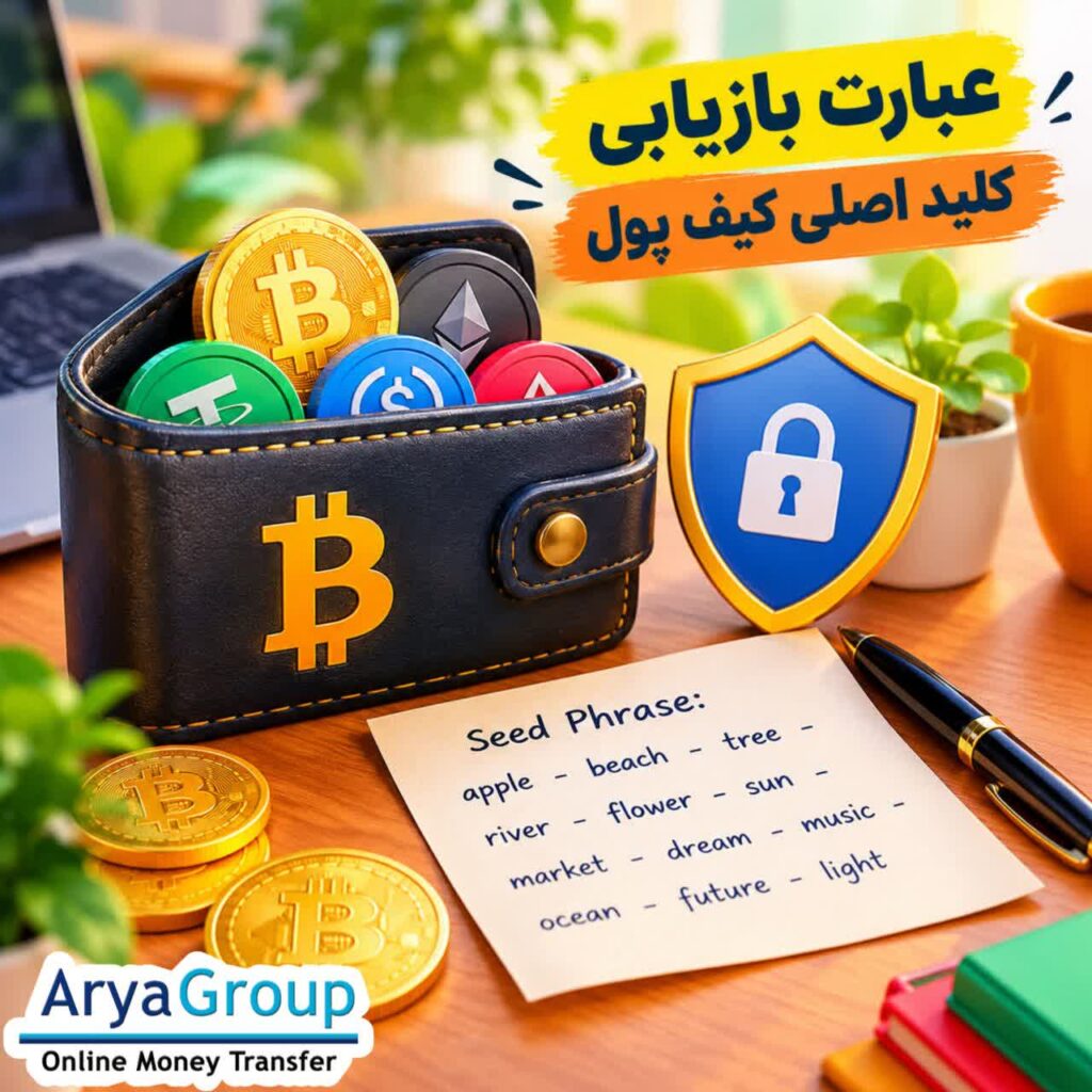 عبارت بازیابی ارز دیجیتال چیست؟ با نحوه کار Seed Phrase، اهمیت آن، روش‌های محافظت و خطرات گم شدن یا افشای آن آشنا شوید